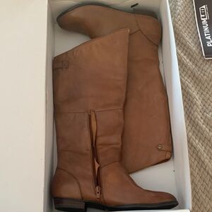Aldo Tan Leather Riding Boots